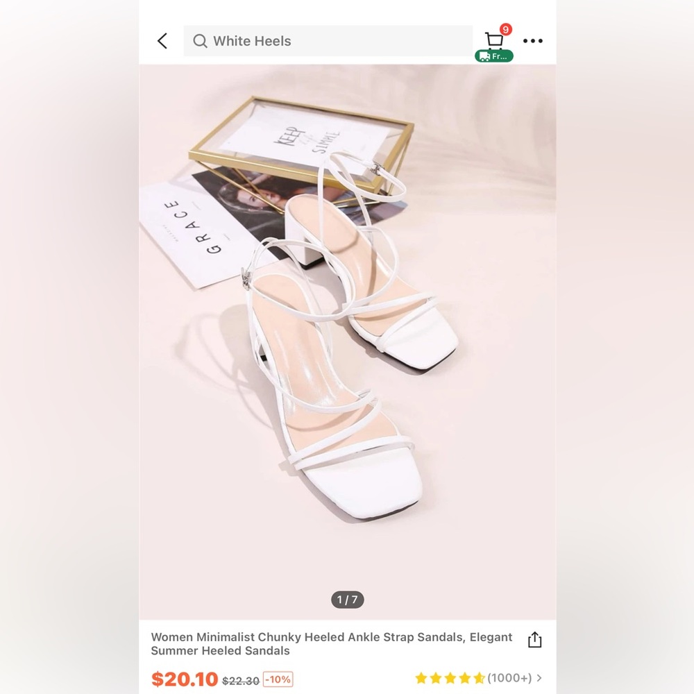 Bridal elegant white chunky heels